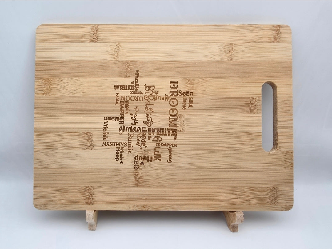 Personalized Bamboo Barbeque / Cheese Board - 30cm X 20cm