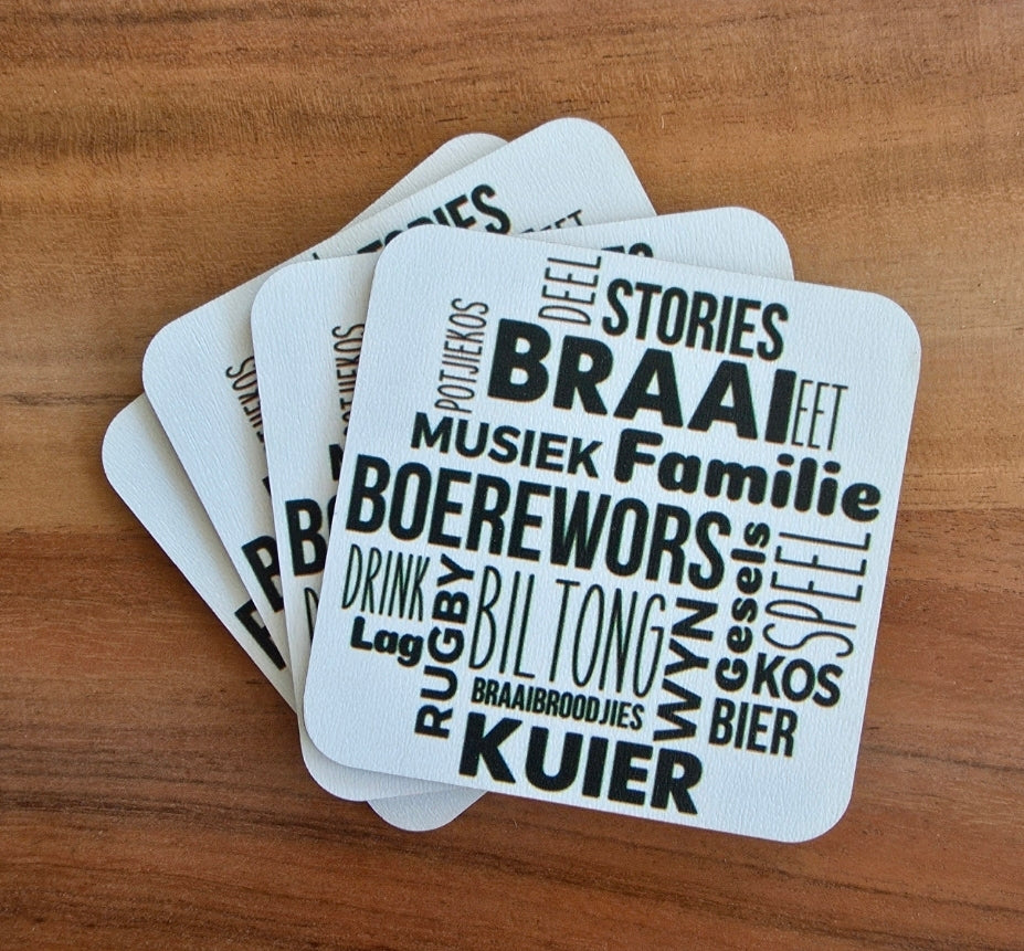 Personalized Wood Coaster (Set of 4) - 9cm x 9cm