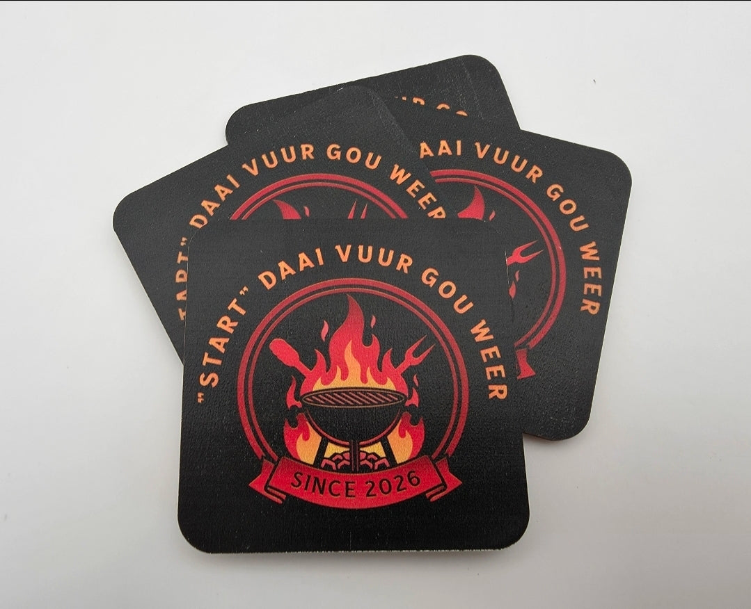 Personalized Wood Coaster (Set of 4) - 9cm x 9cm