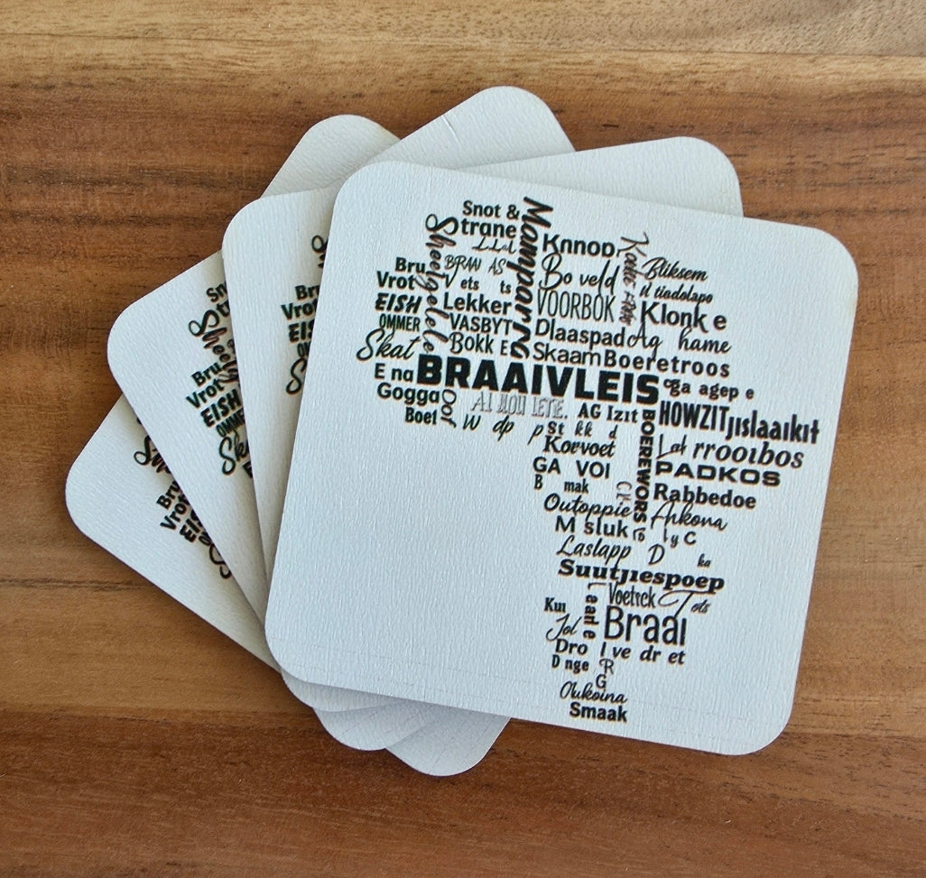 Personalized Wood Coaster (Set of 4) - 9cm x 9cm