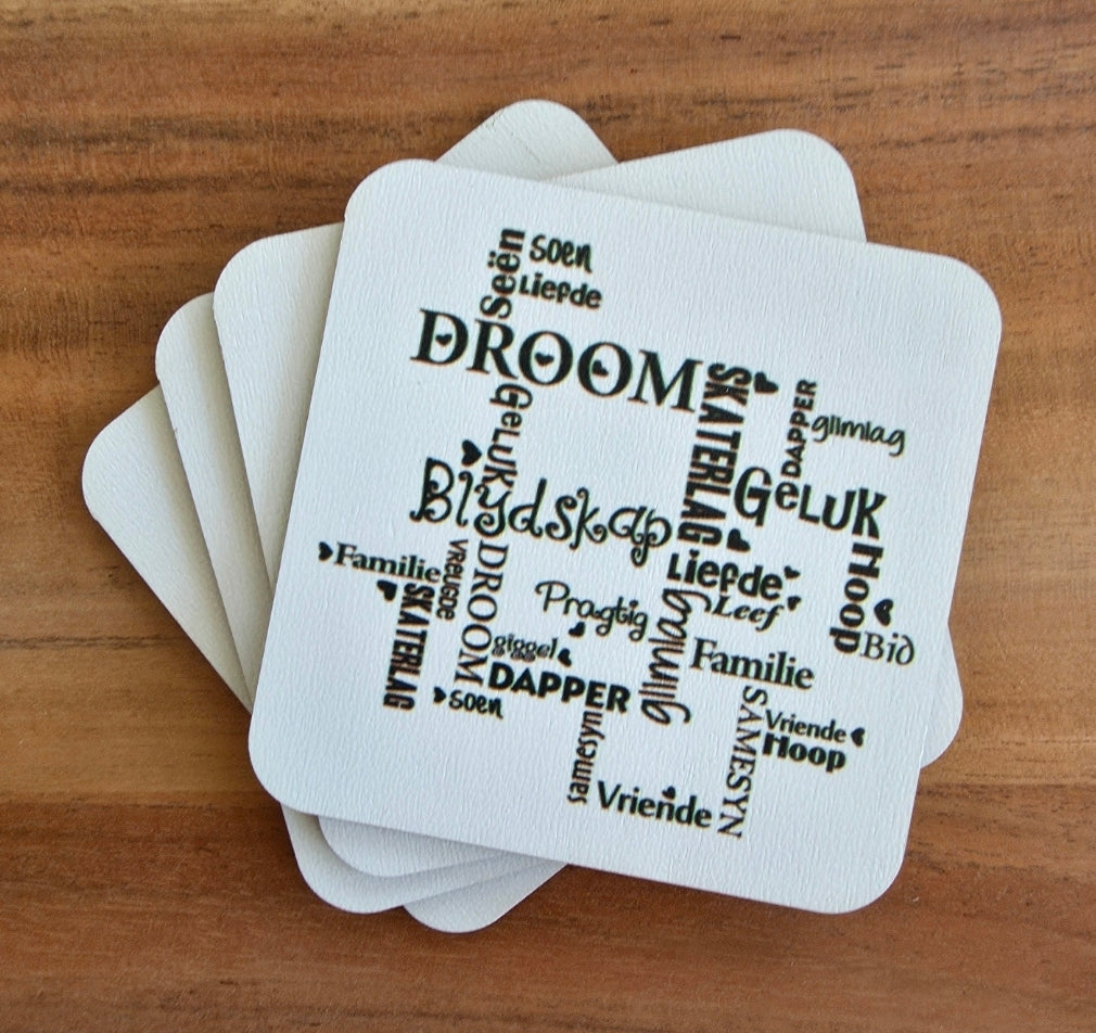 Personalized Wood Coaster (Set of 4) - 9cm x 9cm