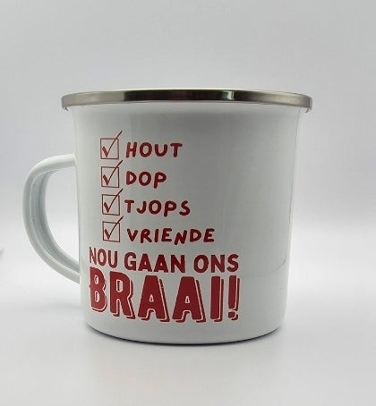 Personalized Enamel Coated Metal Mug