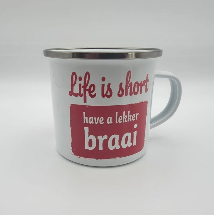 Personalized Enamel Coated Metal Mug