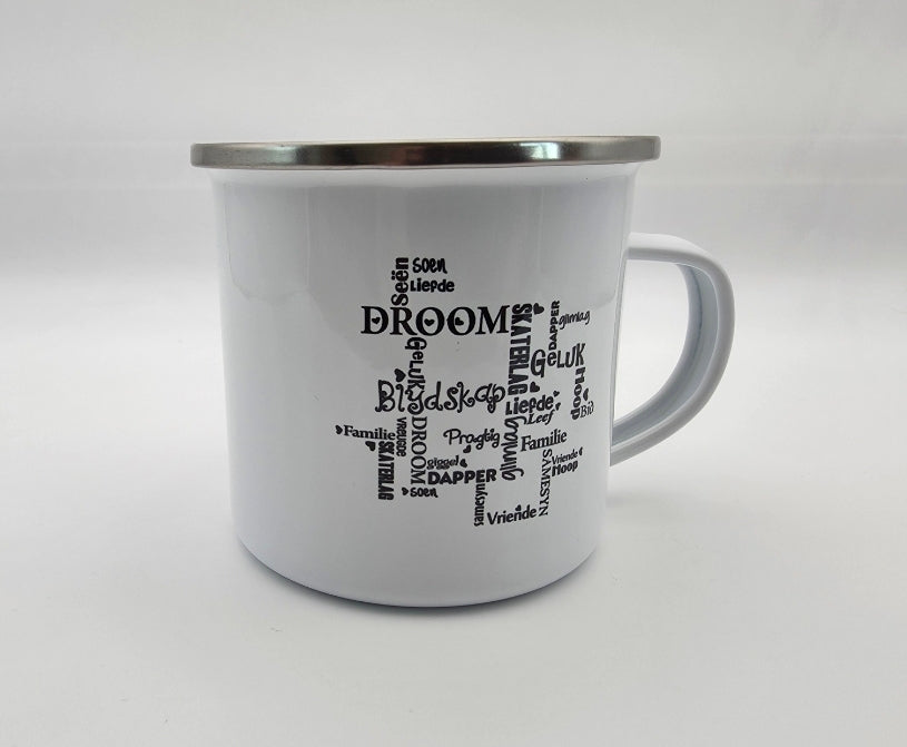 Personalized Enamel Coated Metal Mug