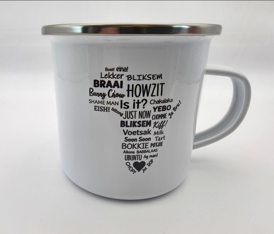 Personalized Enamel Coated Metal Mug