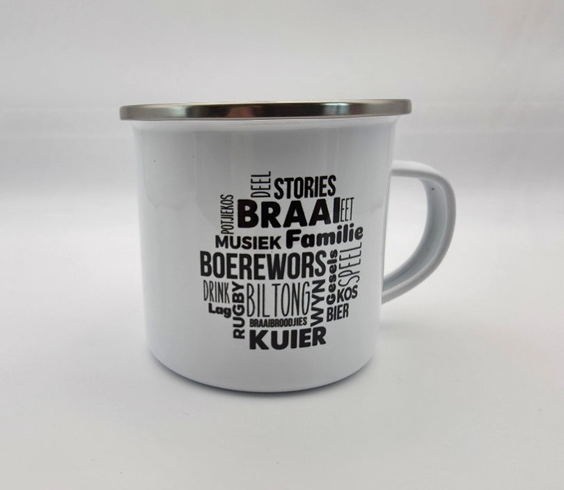 Personalized Enamel Coated Metal Mug