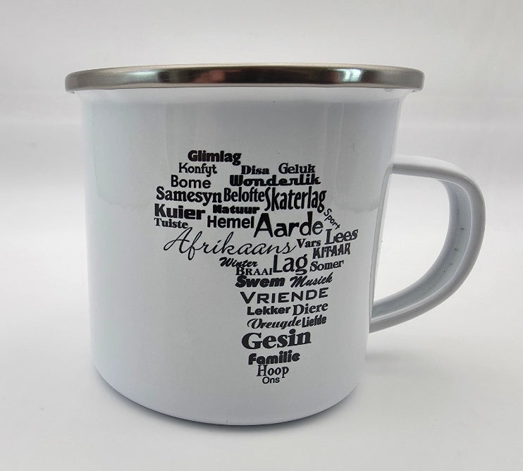 Personalized Enamel Coated Metal Mug