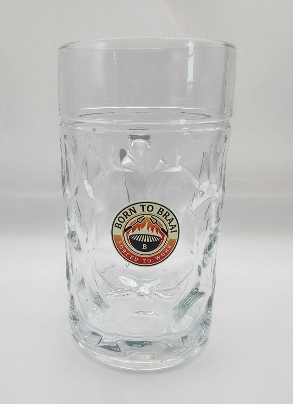 Personalized Glass Beer Mug - 1l