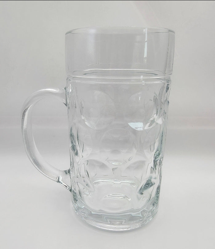Personalized Glass Beer Mug - 1l