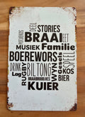 Personalized Vintage Metal Tin Sign - 30cm X 20cm