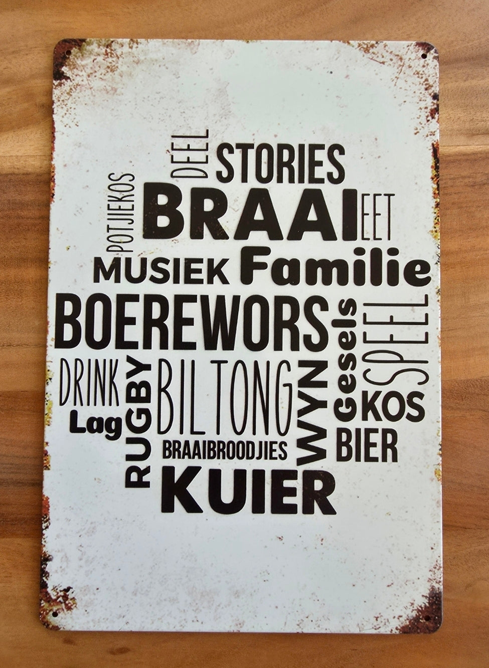 Personalized Vintage Metal Tin Sign - 30cm X 20cm