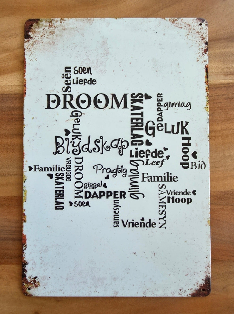 Personalized Vintage Metal Tin Sign - 30cm X 20cm