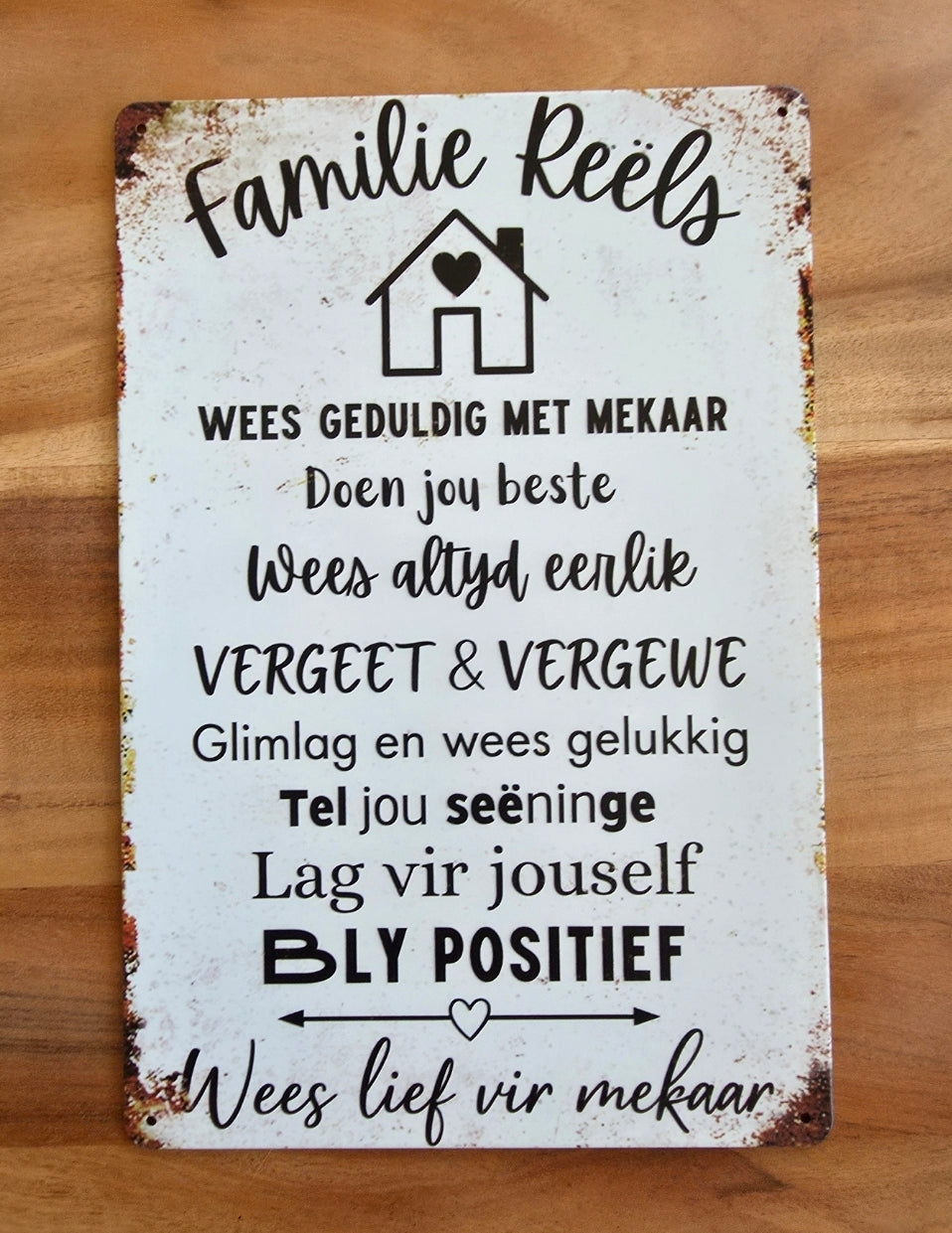 Personalized Vintage Metal Tin Sign - 30cm X 20cm
