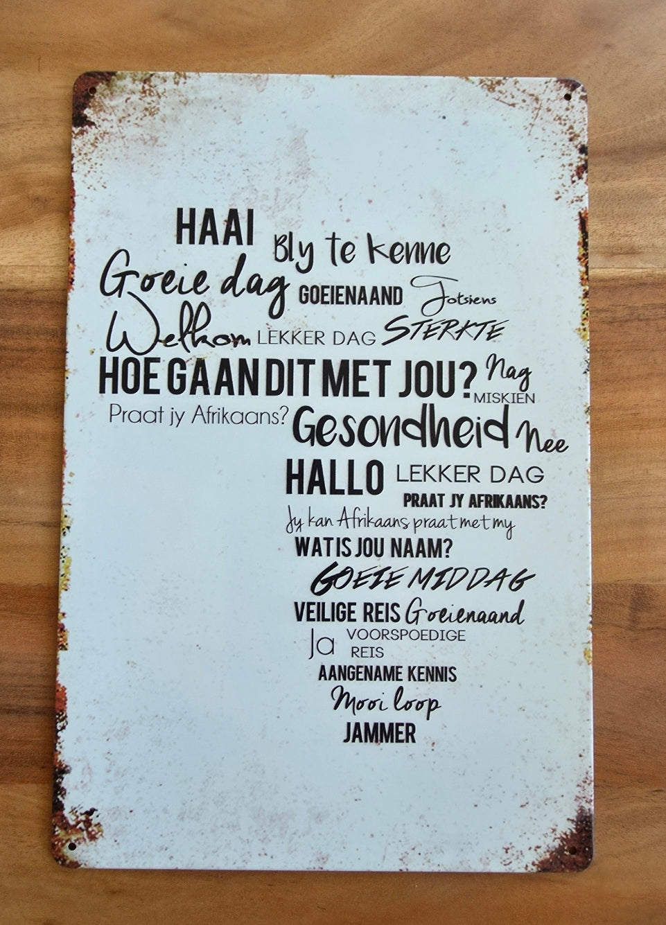 Personalized Vintage Metal Tin Sign - 30cm X 20cm