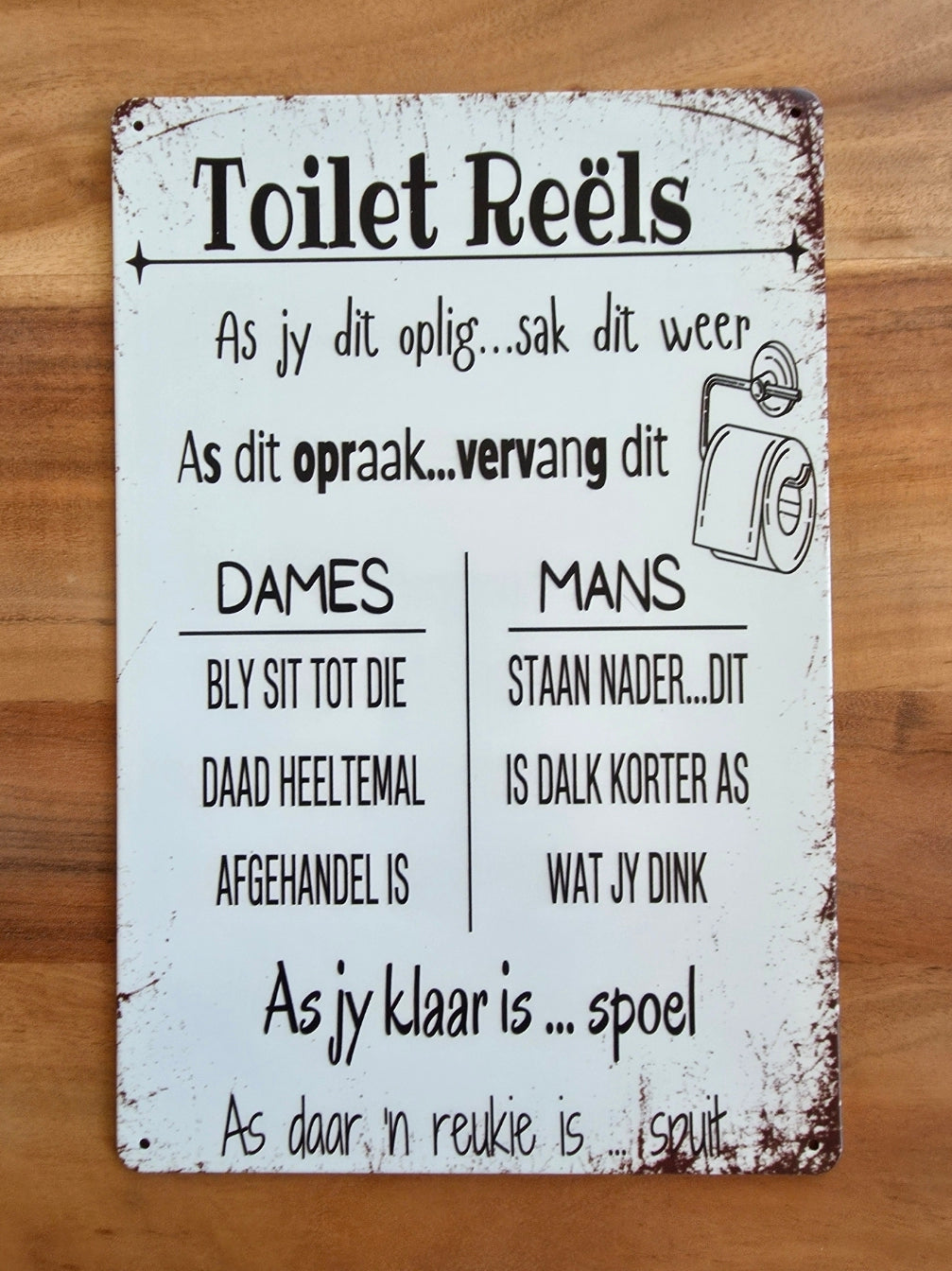 Personalized Vintage Metal Tin Sign - 30cm X 20cm
